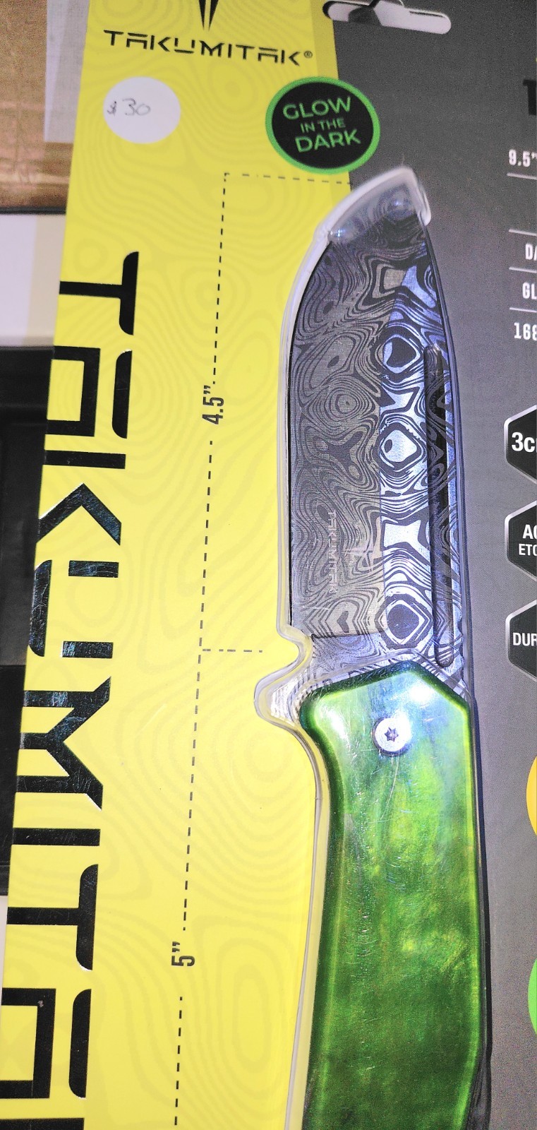 Takumi TKF502GN-CS Glow In Dark Green Handle