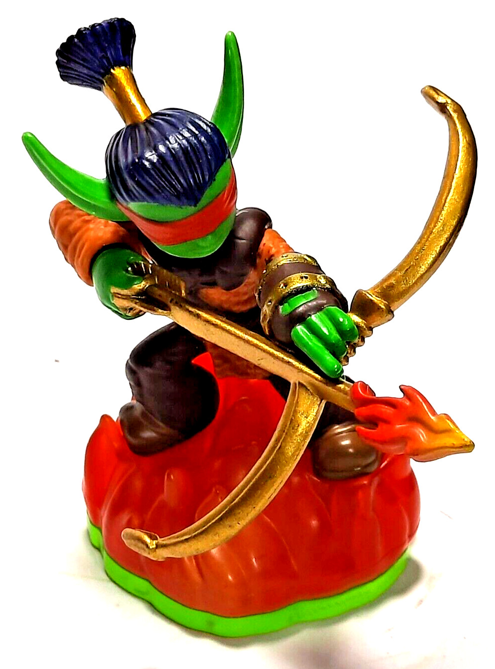 Skylanders FLAMESLINGER game figure  Green base, pre-owned