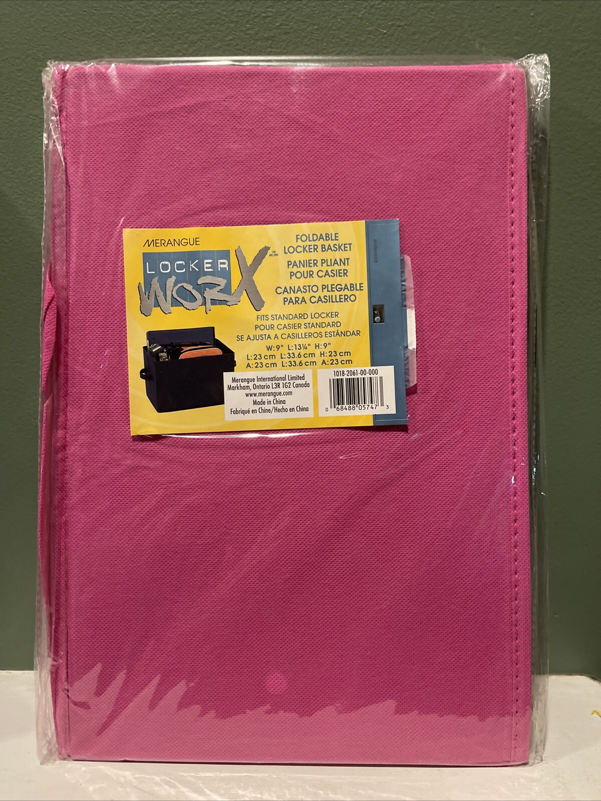 (4) Locker Worx Foldable Locker Basket - Pink