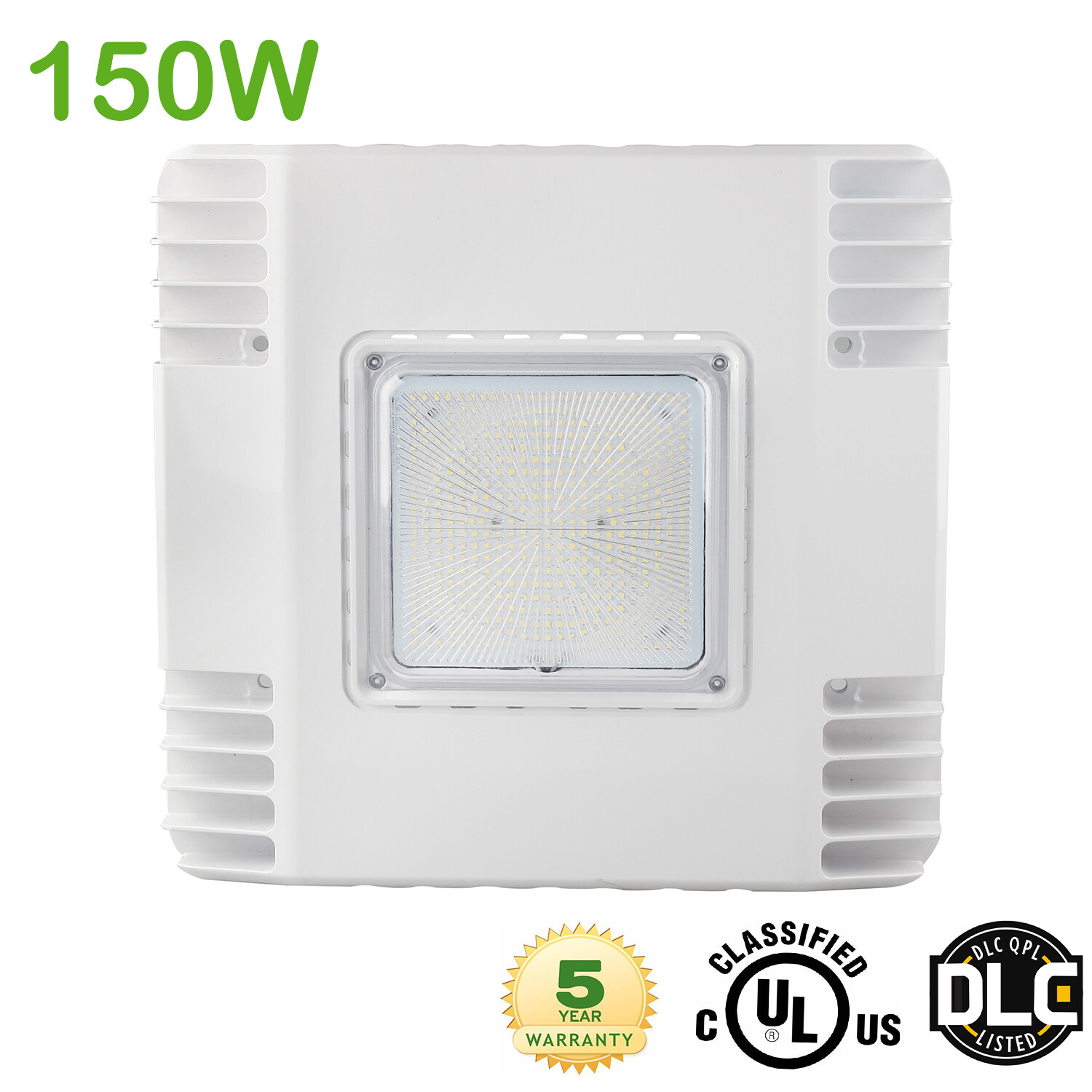 150W LED Canopy Light (450W Equiv) 21000LM Gas Station Parking Garage Light