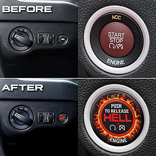Push Start Button Cover for Dodge Challenger Charger Durango Accessories 2015