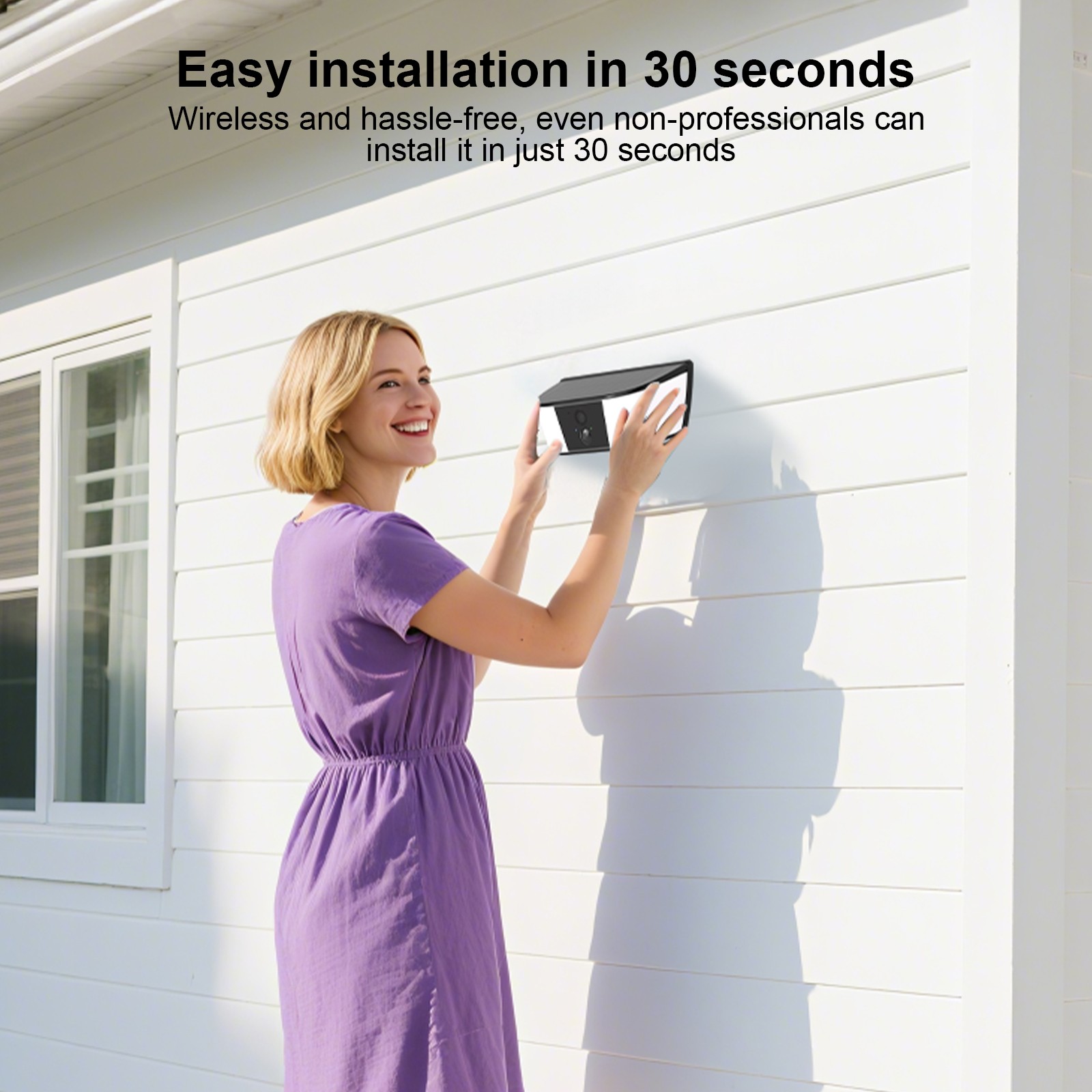 ANRAN Solar Security Wall Light Camera Wireless Camera WiFi Home Outdoor Home