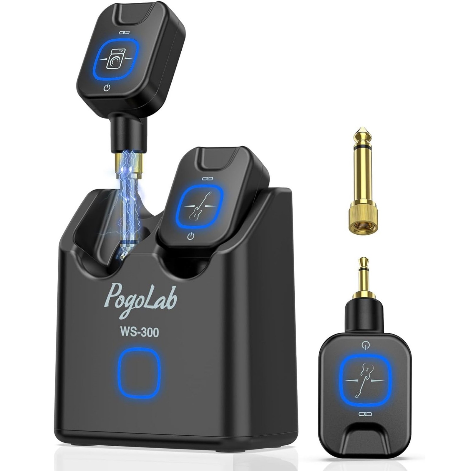 5.8G Wireless Guitar System with Charging Box-3.5 & 6.35mm Dual Plug- 6 Channels