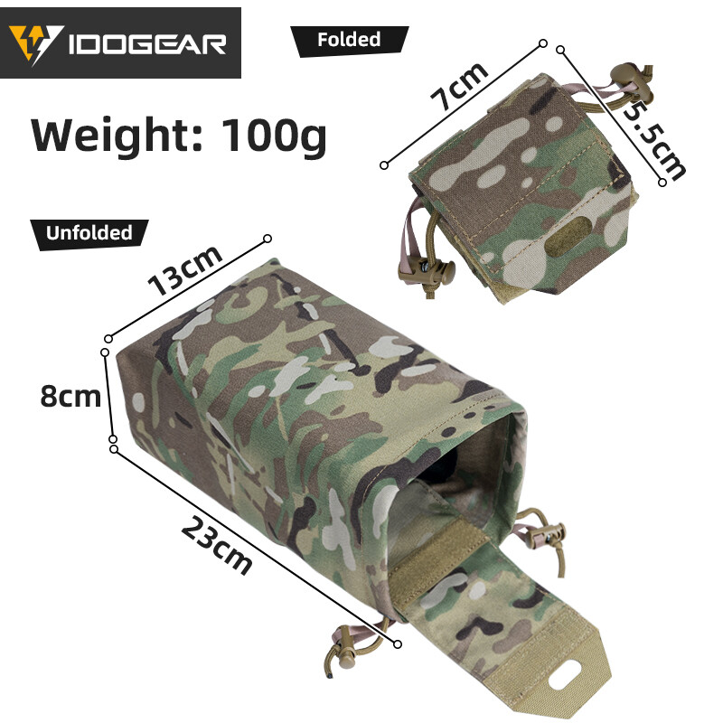 IDOGEAR Tactical Foldable Recycling Bag Dump Pouch MOLLE Drop Pouch Mini Hunting