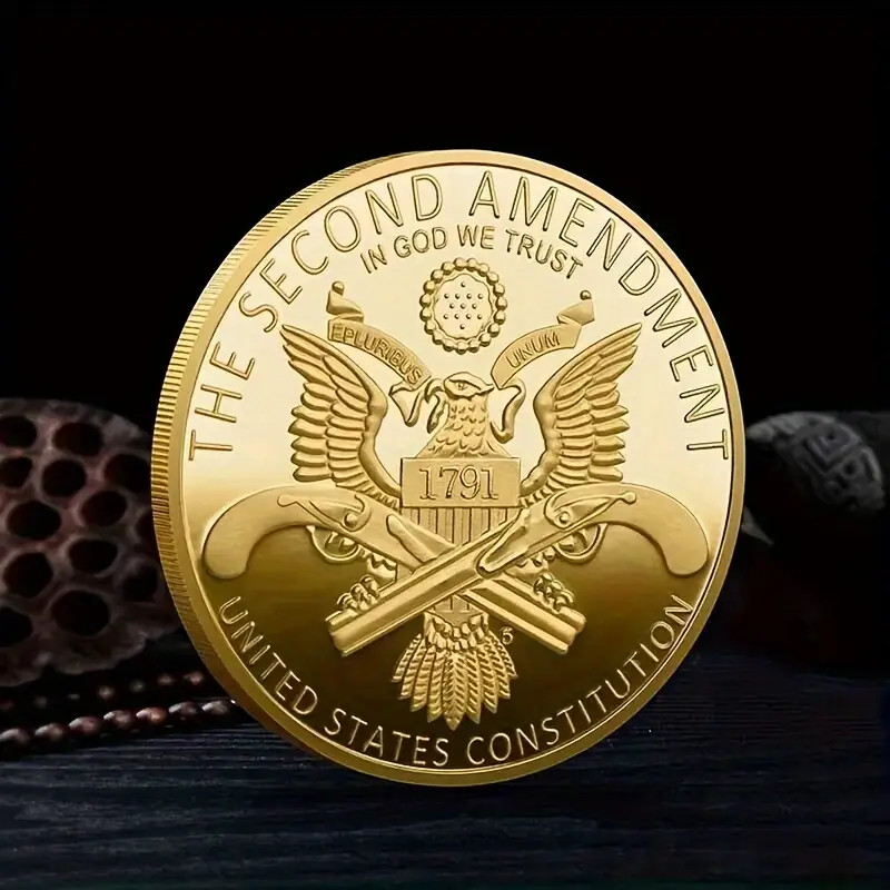 Constitution 2nd Amendment Government Challenge Coin Collectable B