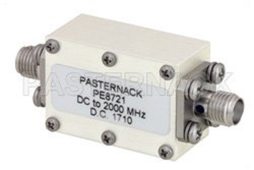 Pasternack PE8721, 5 Section Lowpass Filter, SMA Operating From DC to 2 GHz