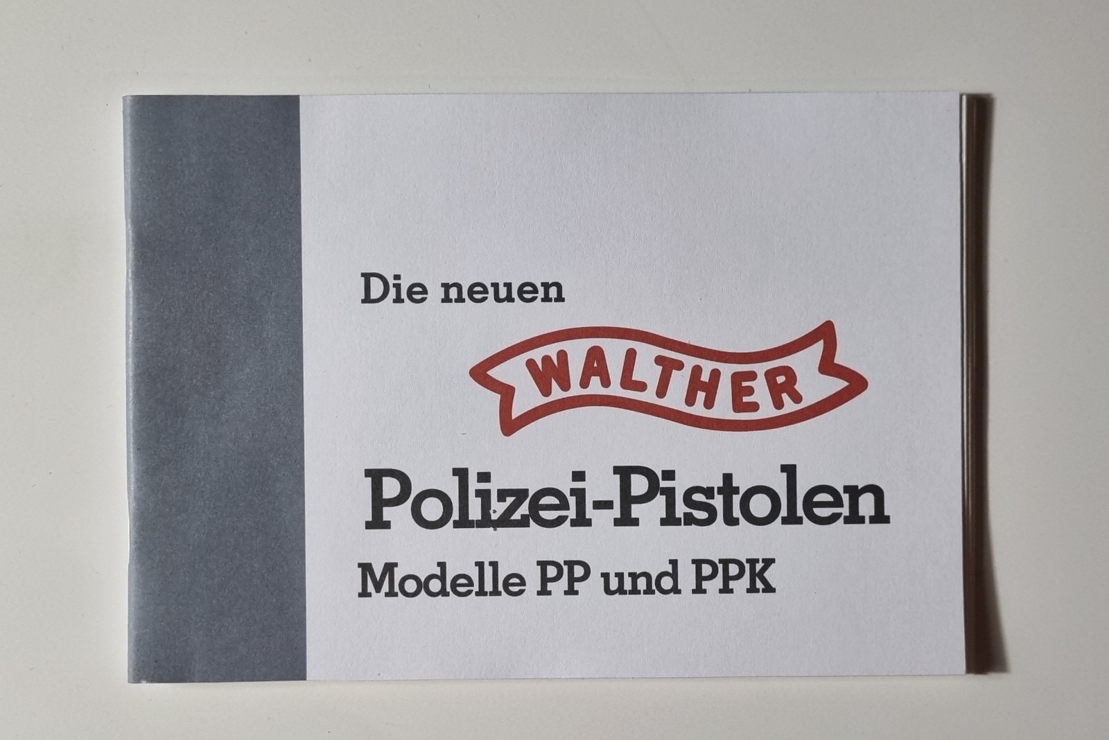 1936 Walther PPK Manual Small Format Grey Cover Pre-War German wwii ww2
