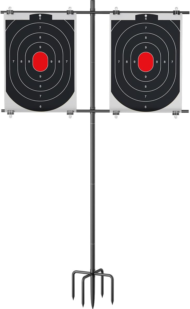 Adjustable Shooting Target Stand with 5-Prong Base, Portable Target Steel Holder