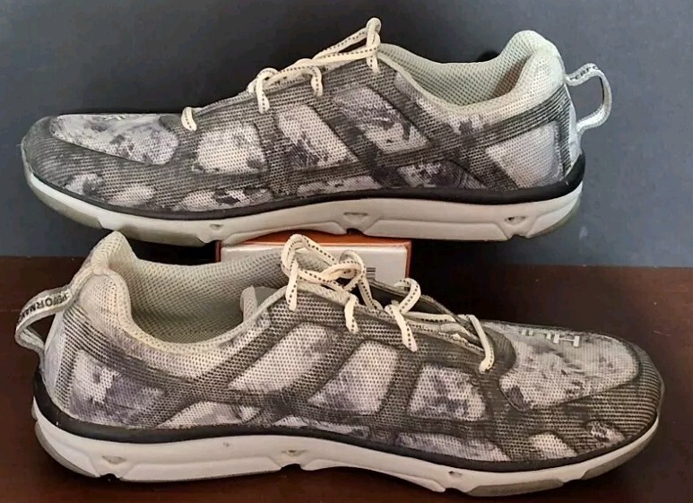 Huk Mens Performance Fishing & Water Lace Up Tennis Shoes Sz 13 Dark Grey