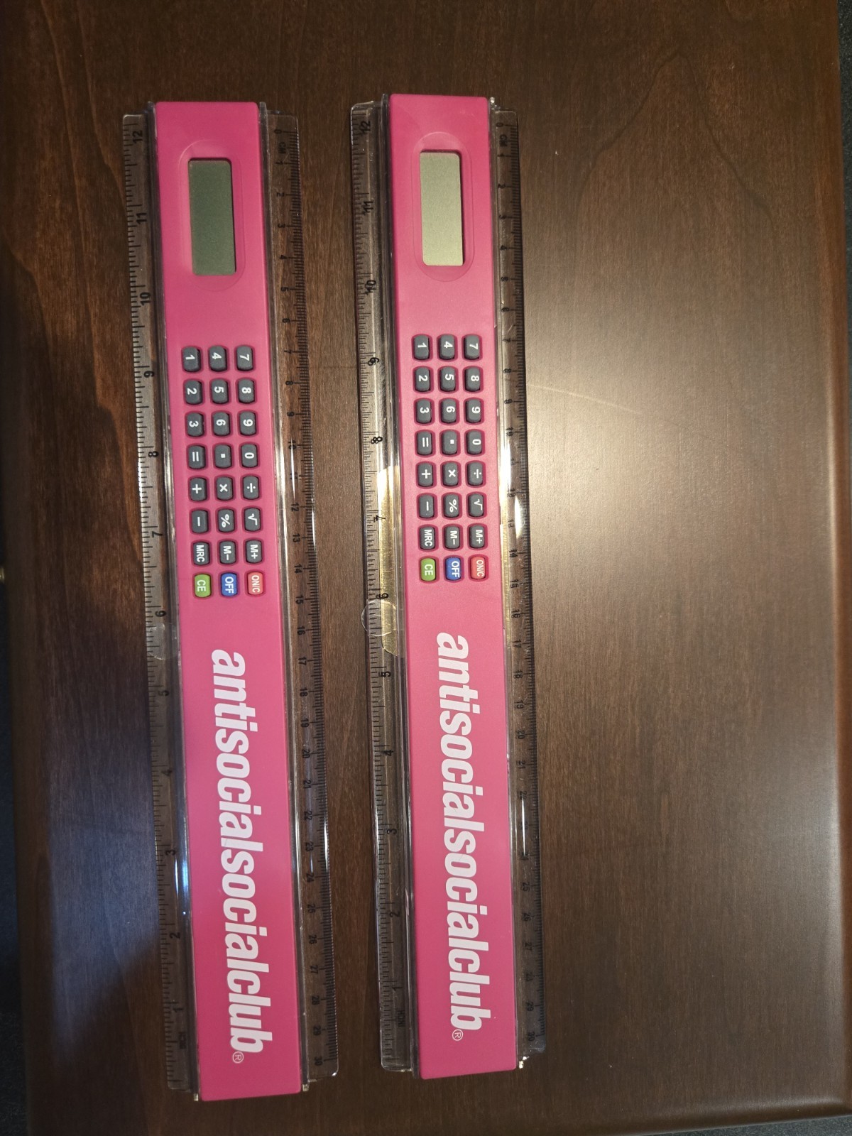 Anti Social Social Club 5507 Pink Ruler & Calculator ASSC