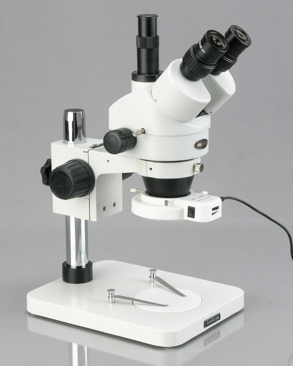 AmScope 3.5X-180X Inspection Zoom Stereo Microscope +144-LED Light