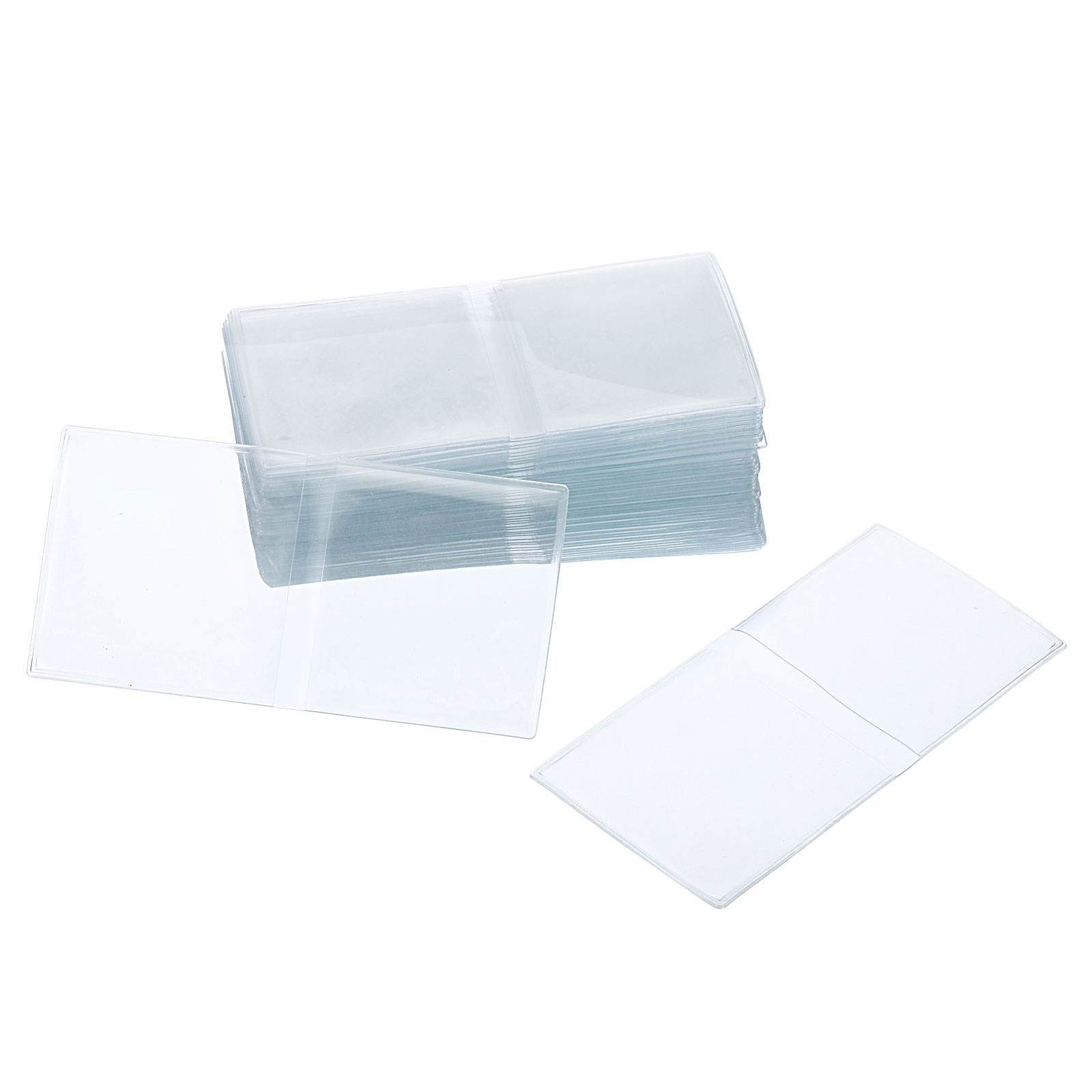 50Pcs Pocket Coin Sleeves Holders, Plastic Pocket Coin Flips (Clear, 2.1 x 4.2″)