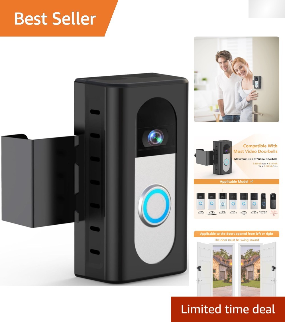 Universal Anti-Theft Doorbell Holder for Video Doorbell Family - Adjustable Fit