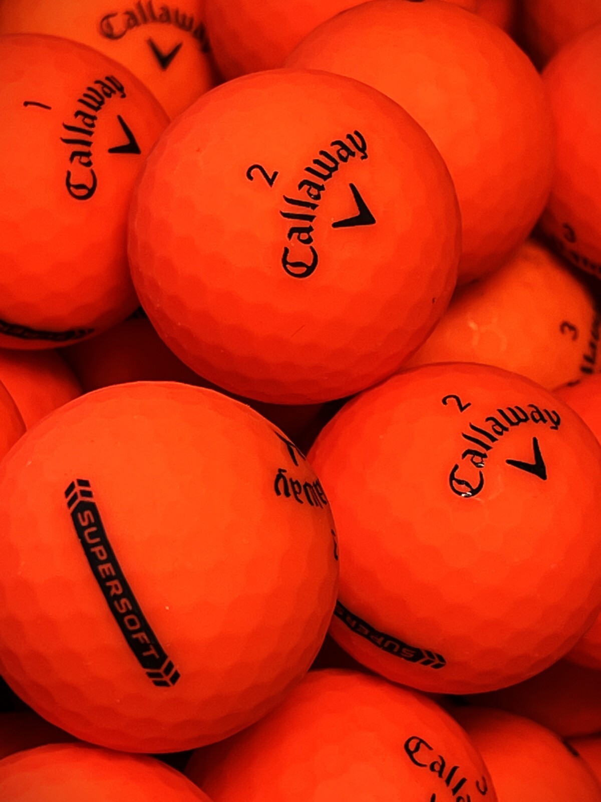 36 Premium AAA Orange Callaway Supersoft Used Golf Balls