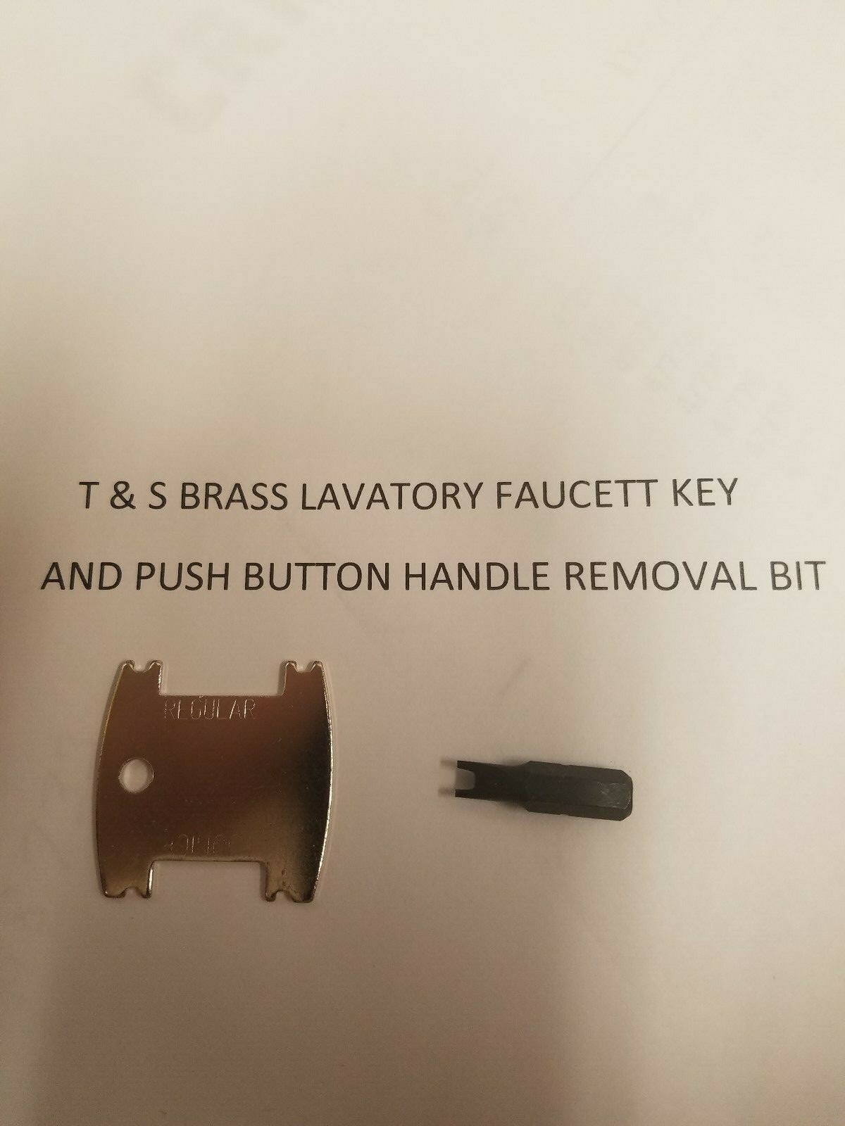 T&S Brass AERATOR TAMPER PROOF REMOVAL TOOL KEY /BIT PUSH BUTTON HANDLE REMOVAL