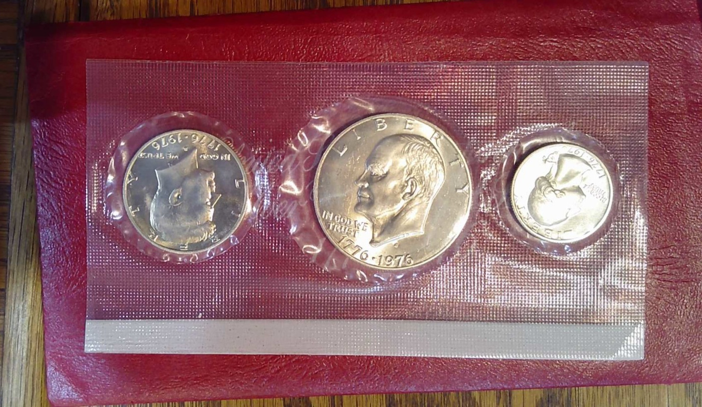 1776-1976-S United States Silver Bicentennial Uncircul Set (3 Coins)