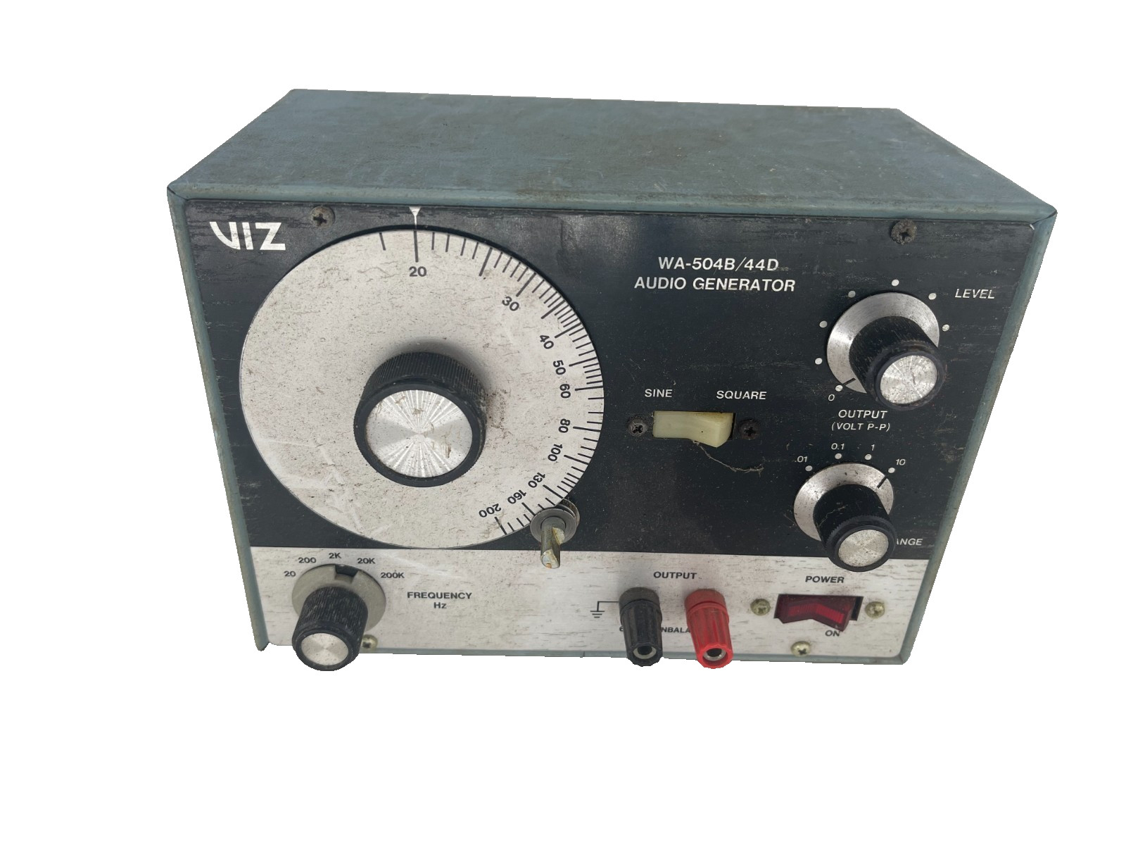 VIZ WA-504B/44D Audio Generator Sine Square Wave Vintage Test Equipment USA