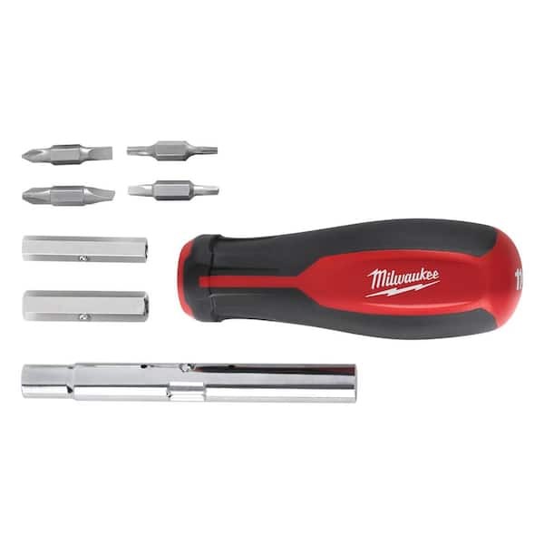Milwaukee 48-22-2761 11-in-1 Multi-Tip Combo Screwdriver with Square Drive Bits