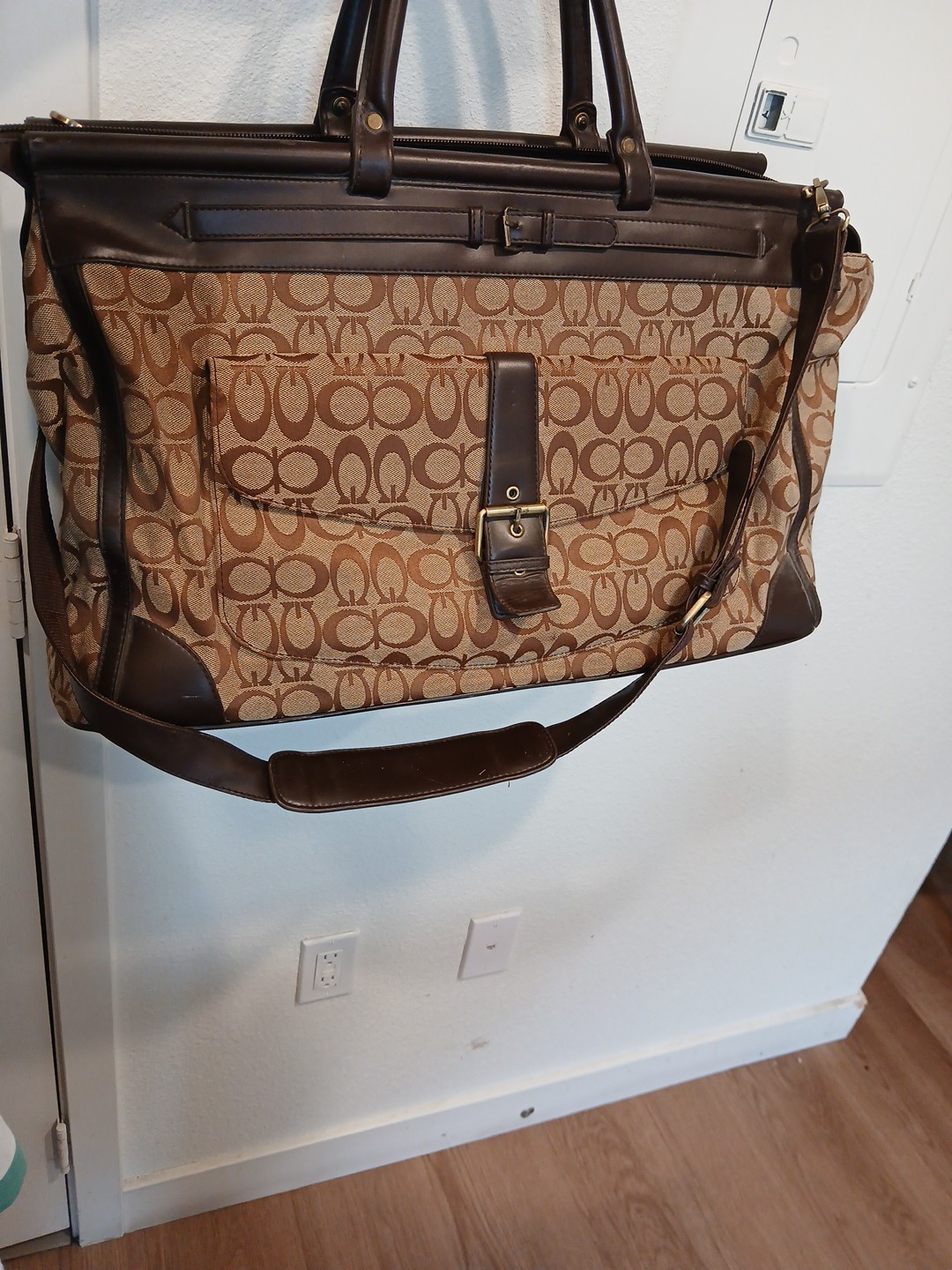 GG MONOGRAM IMMITATION LARGE DUFFLE HIGH QUALITY LEATHER & CANVAS UNISEX