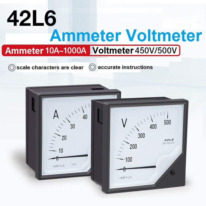 Pointer 42L6 AC Transformer Ammeter Voltmeter 120×120 Pointer Measur Instrument