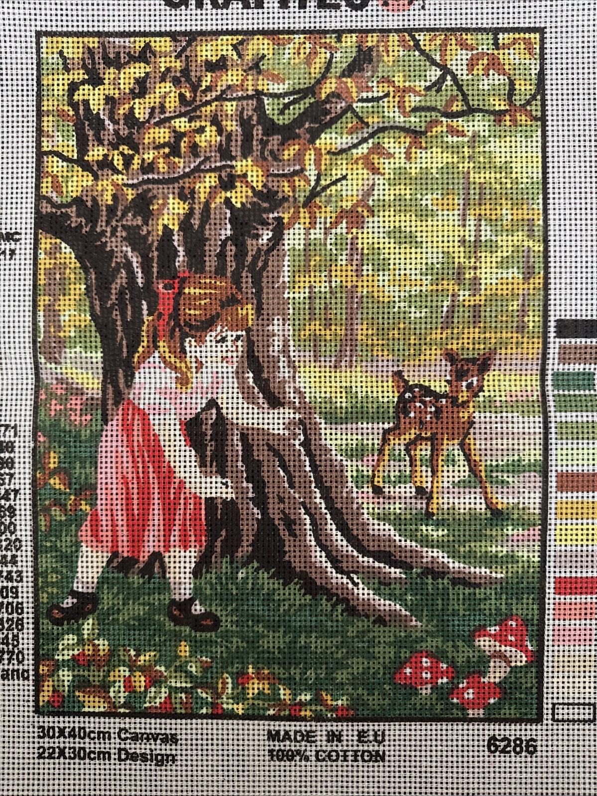 Grafitec  Printed needlepoint canvas 30x40cm  Canvas Only meeting Bambi