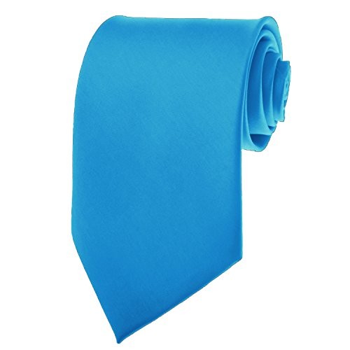K. Alexander Solid Color Ties - Multiple Colors - Classic 3.5" Peacock Blue
