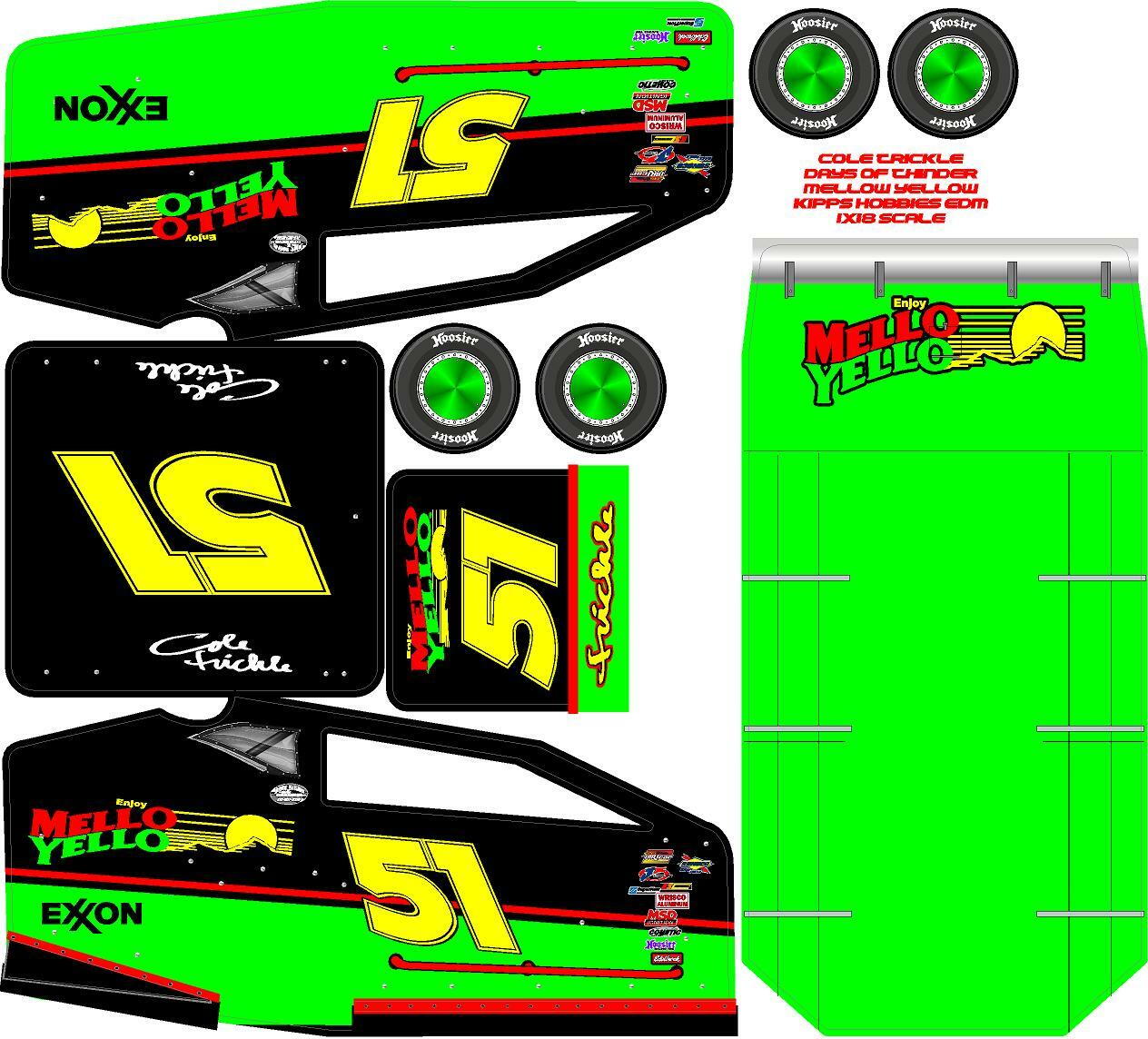 KIPPS  1 X 18 MUDBOSS EDM COLE TRICKLE DAYS OF THUNDER THEMED WRAP