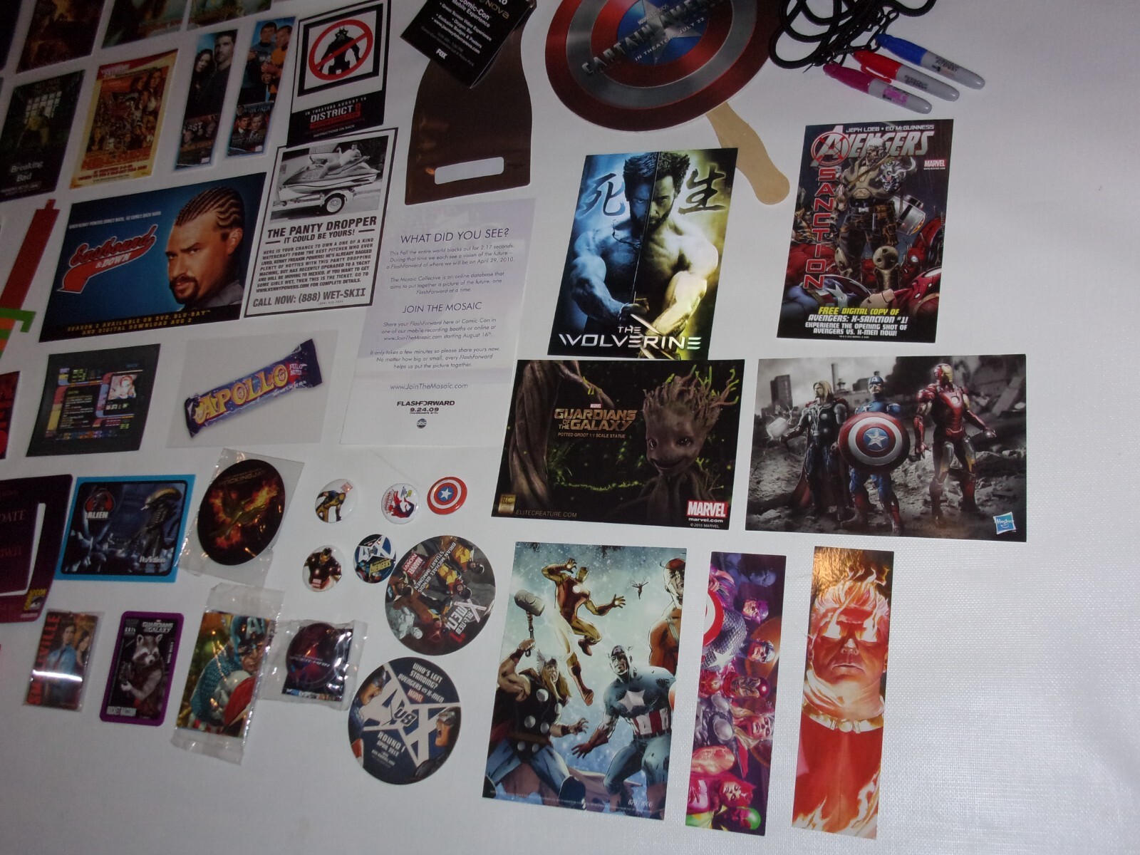 SDCC Huge PROMO LOT Pins Cards Keychains Con EXCLUSIVES