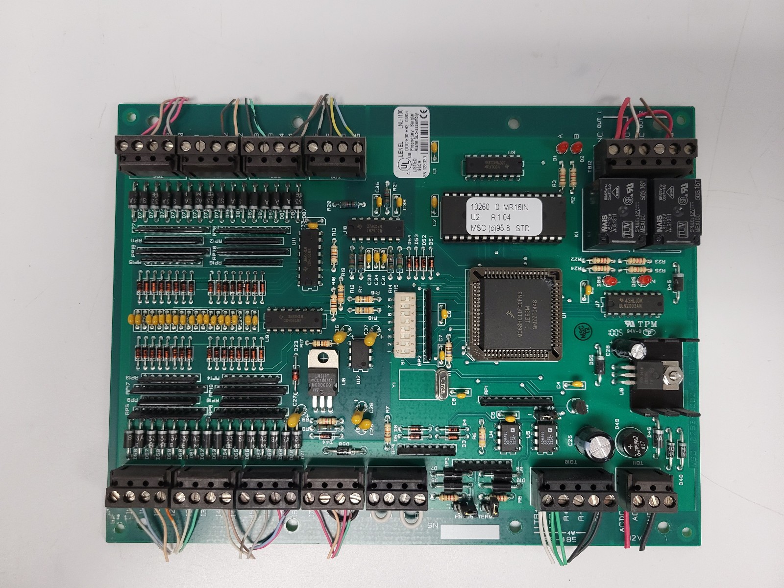 Lenel LNL-1100 Security Alarm Input Control Module Board