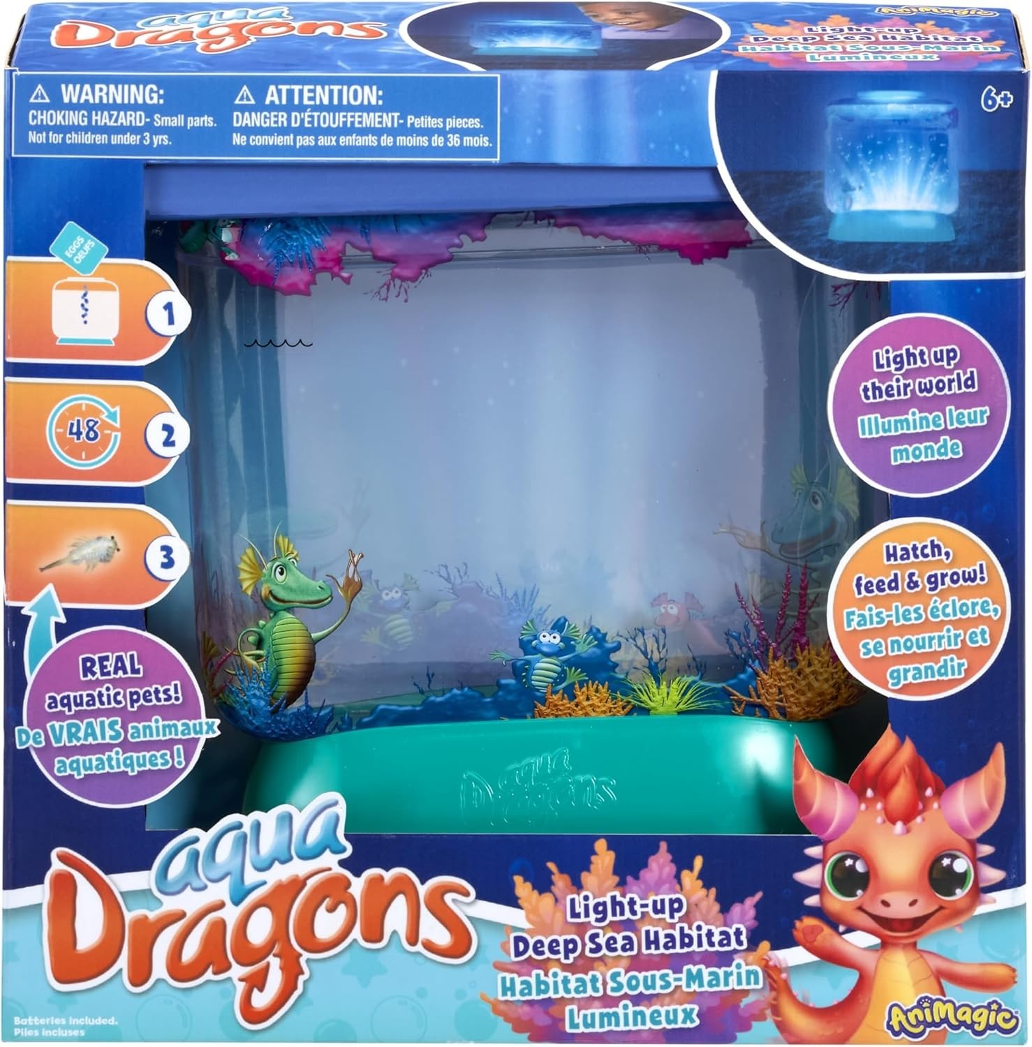 "Animagic Aqua Dragons Hatch 'n' Grow Basic Tank | Build an Aquatic Ecosystem,..
