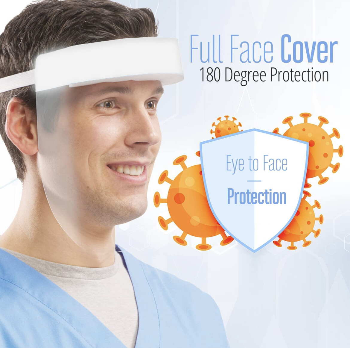 4-PACK FACE SHIELD REUSABLE PROTECTION MASK COVER INDUSTRY SAFETY ANTI SPLASH