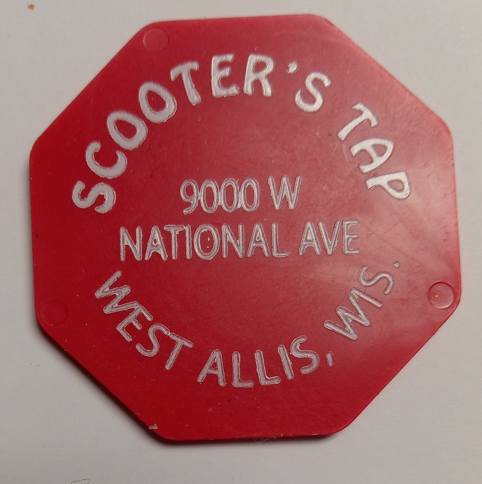 Plastic Trade Token West Allis Wisconsin