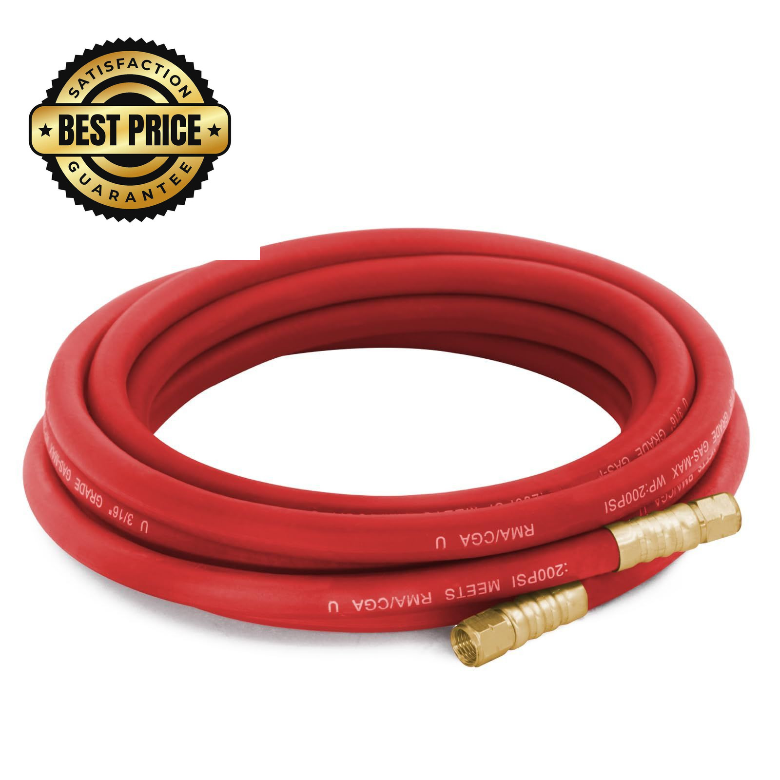 AWLOLWA Turbo Style 0386-1090 Ah-12 Hose Acetylene, "A" 12.14 feet, Red