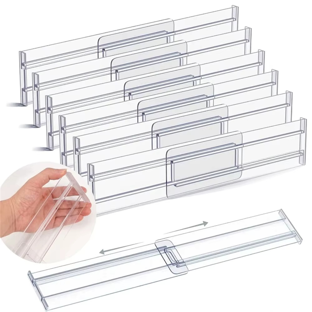 Drawer Dividers Organizers Adjustable Clear Plastic Drawers Separators