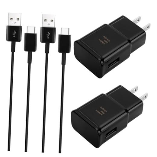 Phone Charger USB C Charger Fast Samsung Charger Type C Chargers 6.6Ft Black