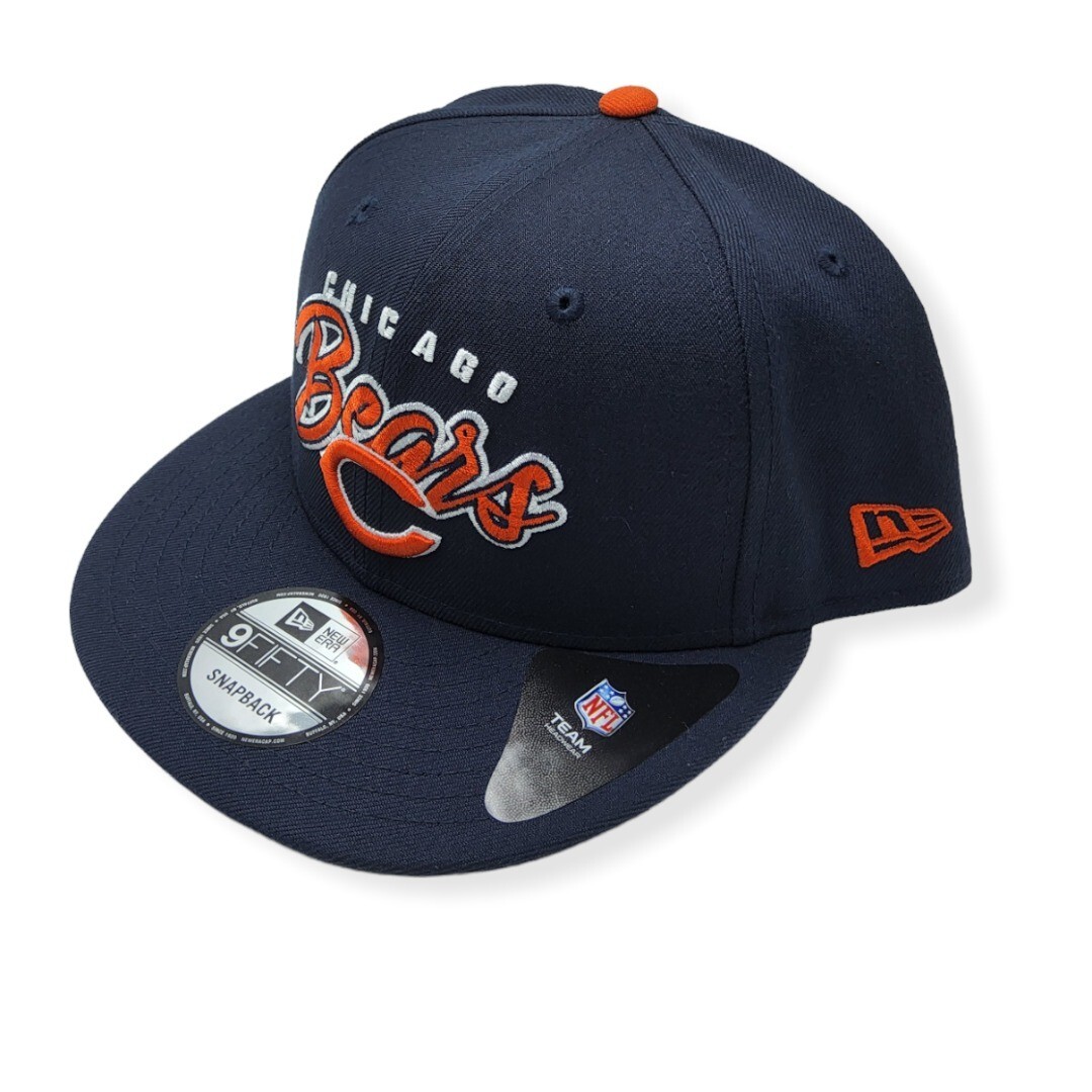 New Era Chicago Bears 9Fifty Retro Script Navy Adjustable Snapback Hat Cap