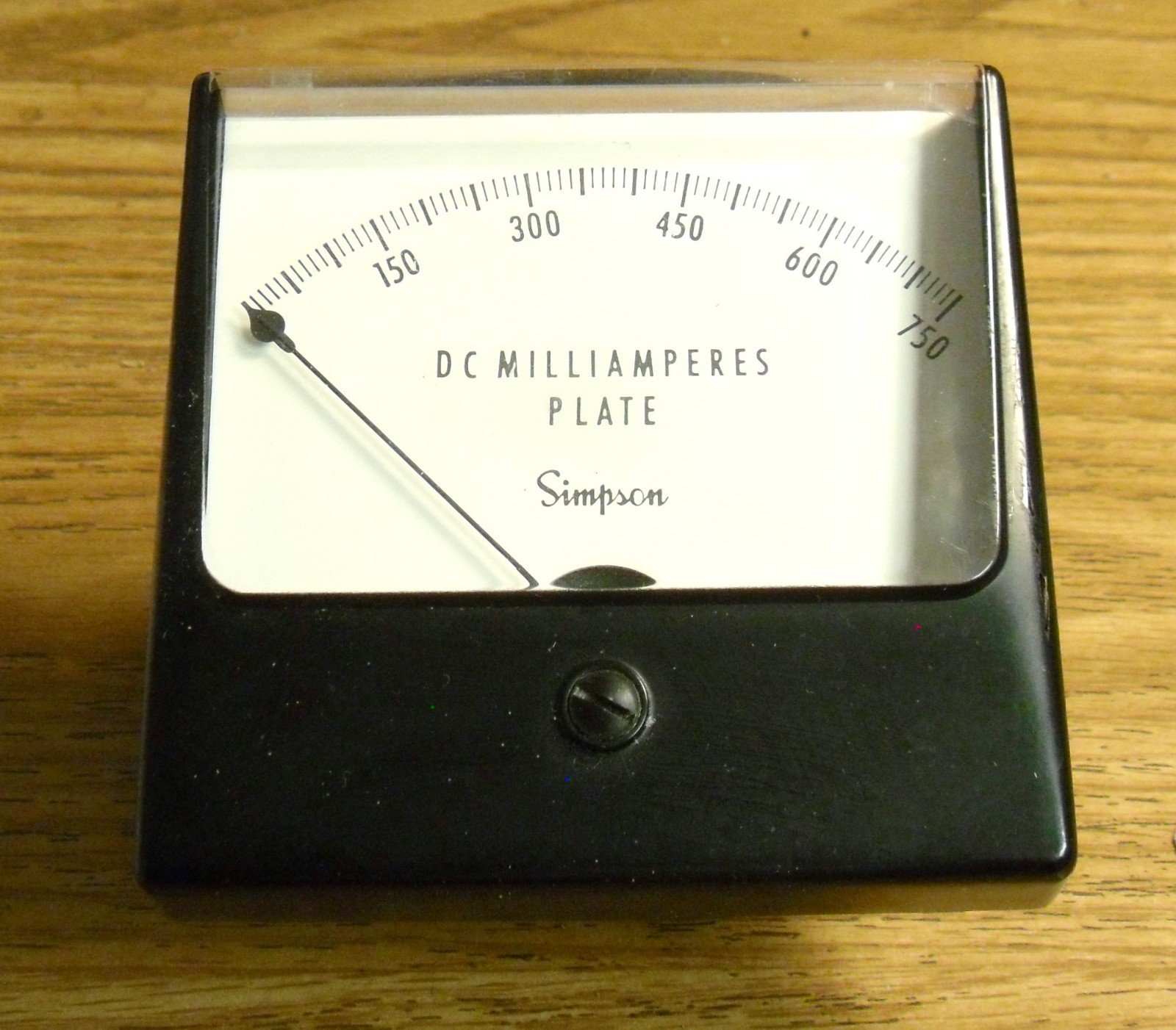 DC PLATE 0 to 750 mA Milliamp Analog Panel Meter - Simpson