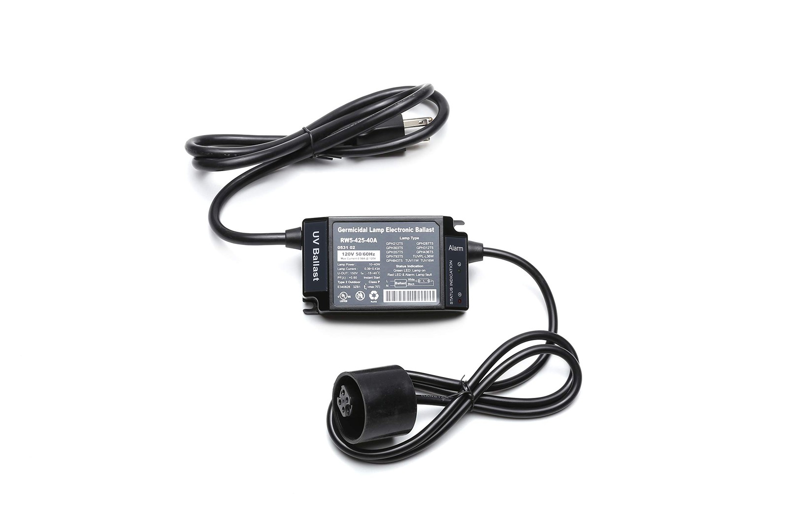 HQUA-OWS-455EB 120V 25-40W Electronic Ballast for HQUA-OWS-12/6 UV Black