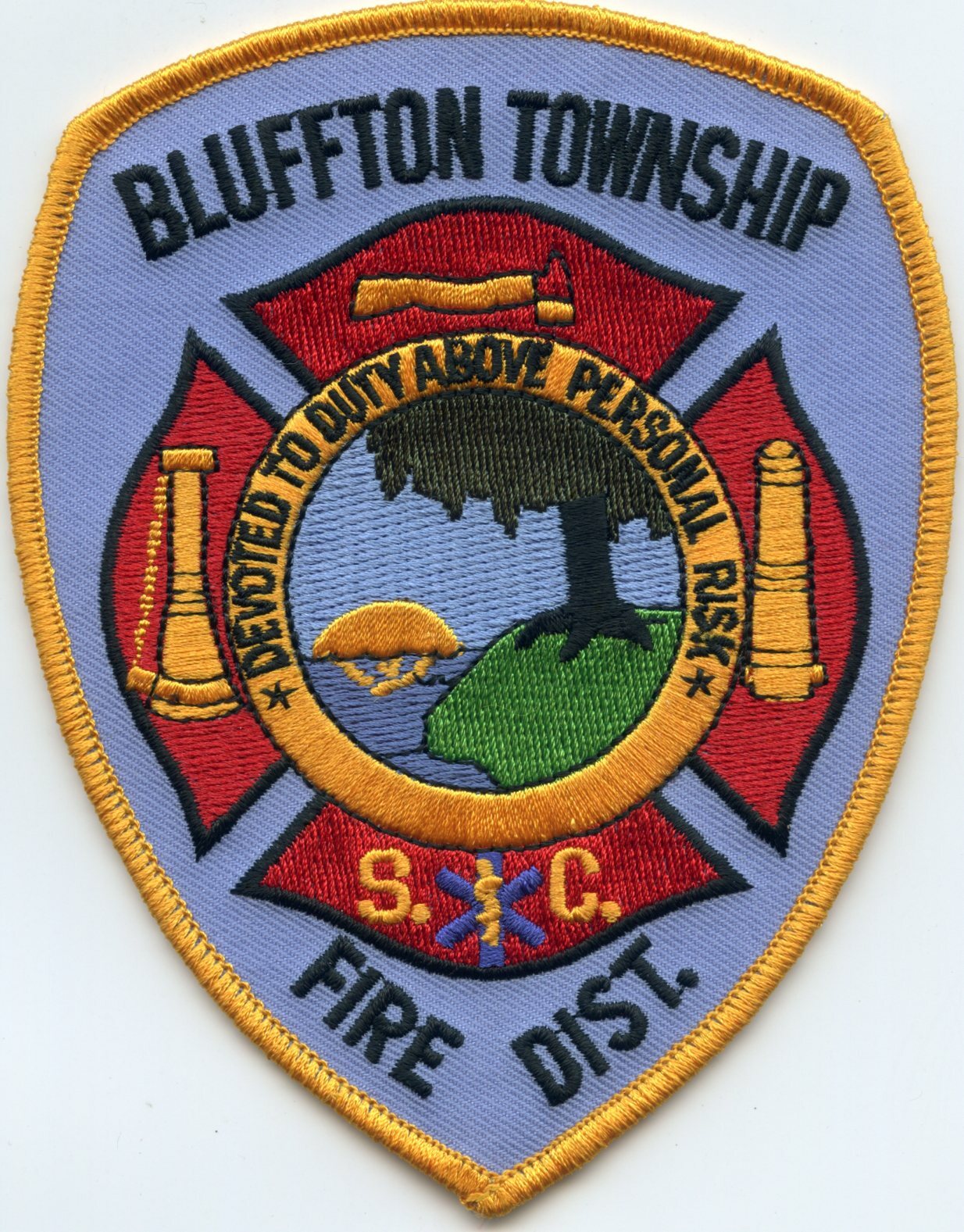 BLUFFTON TOWNSHIP SOUTH CAROLINA Devoted To Duty Above Personal Risk FIRE PATCH