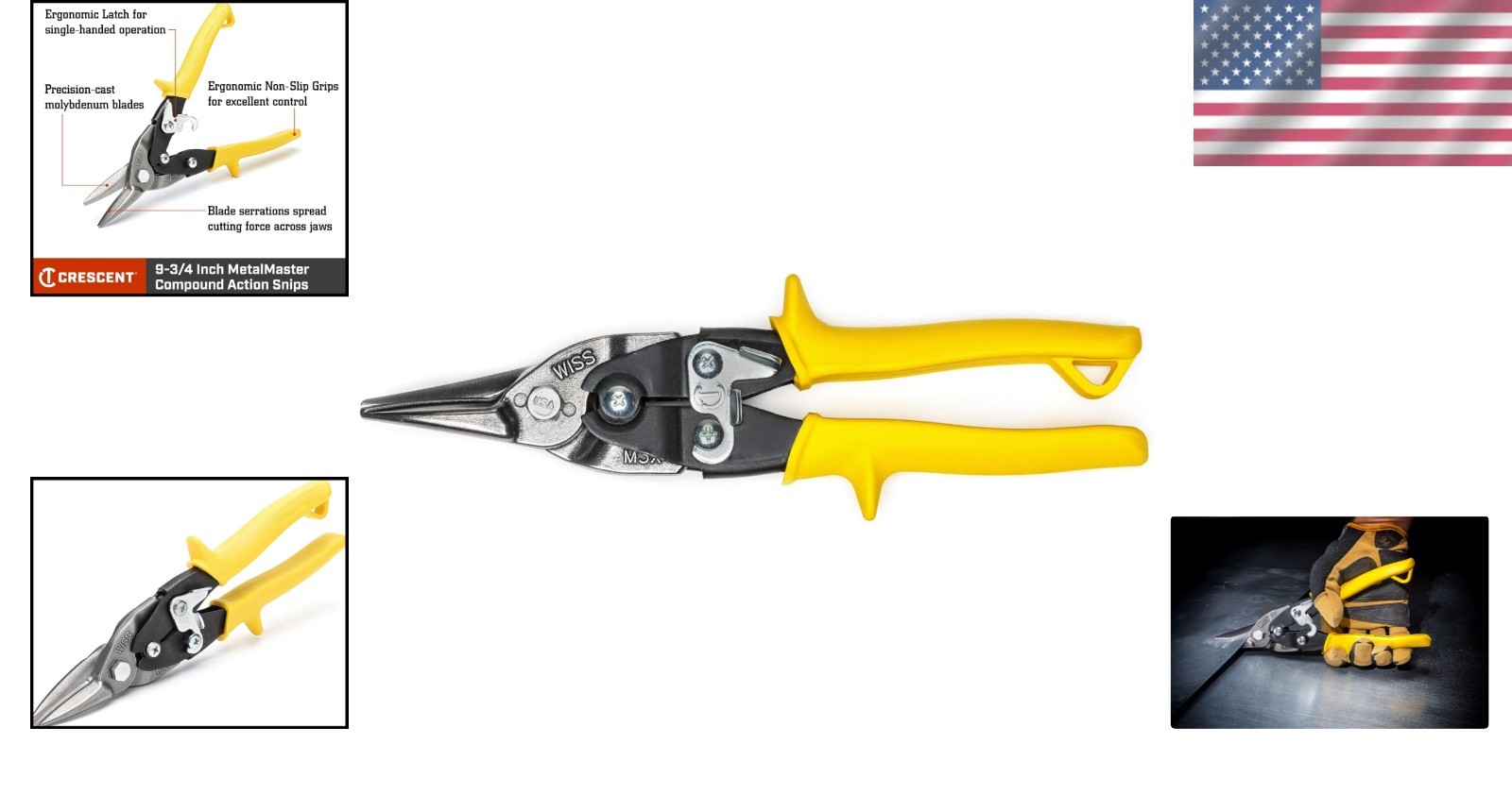 Durable 9.75 Inch MetalMaster Snips with Polished Finish for Precision Cuts