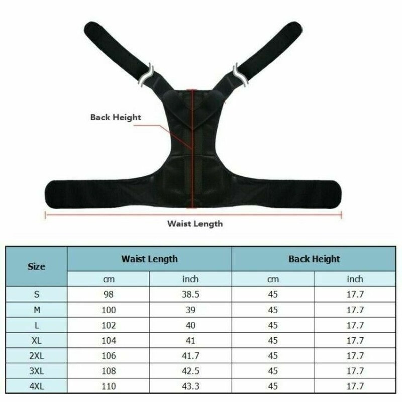Heavy Duty Posture Corrector Breathable Neoprene & Lower Back Pain Relief