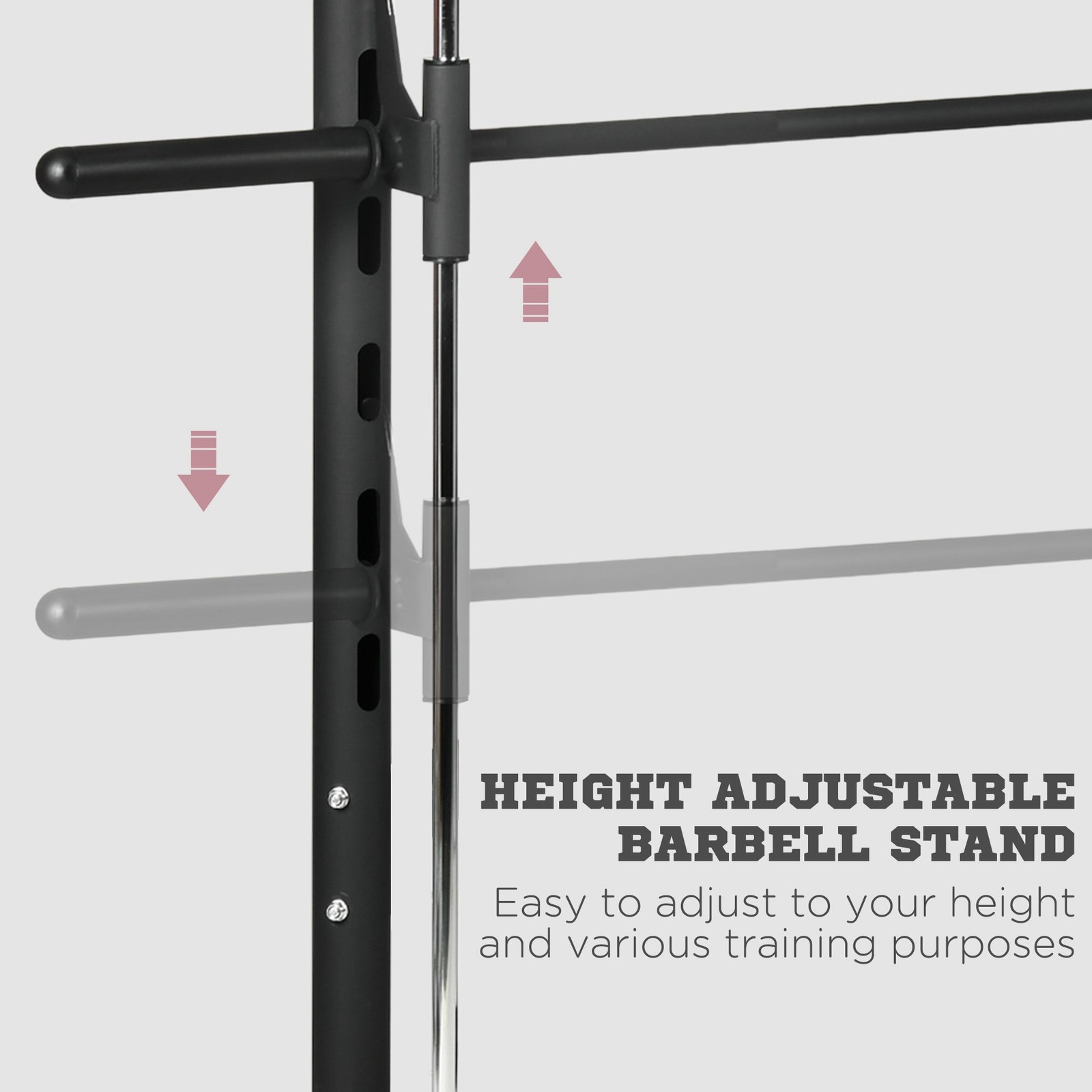 Weight Lifting Squat Rack w/ Pull Up Bar Adjustable Bench Press Half Power Rack