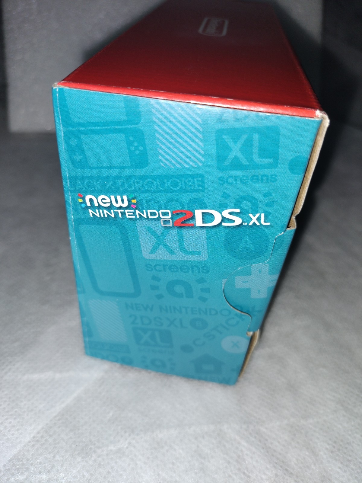 "New" Nintendo 2ds XL Console (Box Only) - Black/Turquoise Variant Box Only.