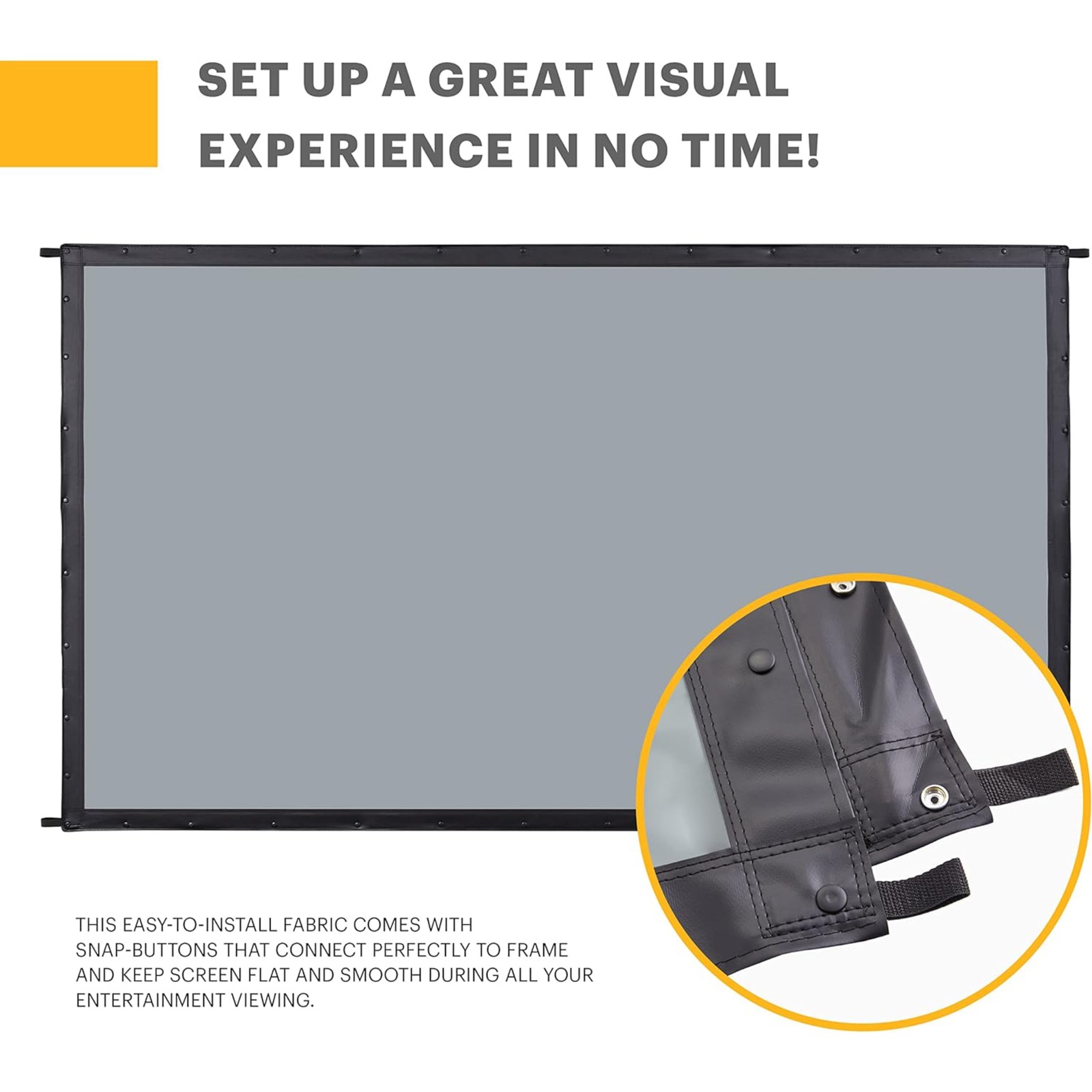 KODAK 120” Replacement Dual Projector Screen, Front & Rear Projection - Gray