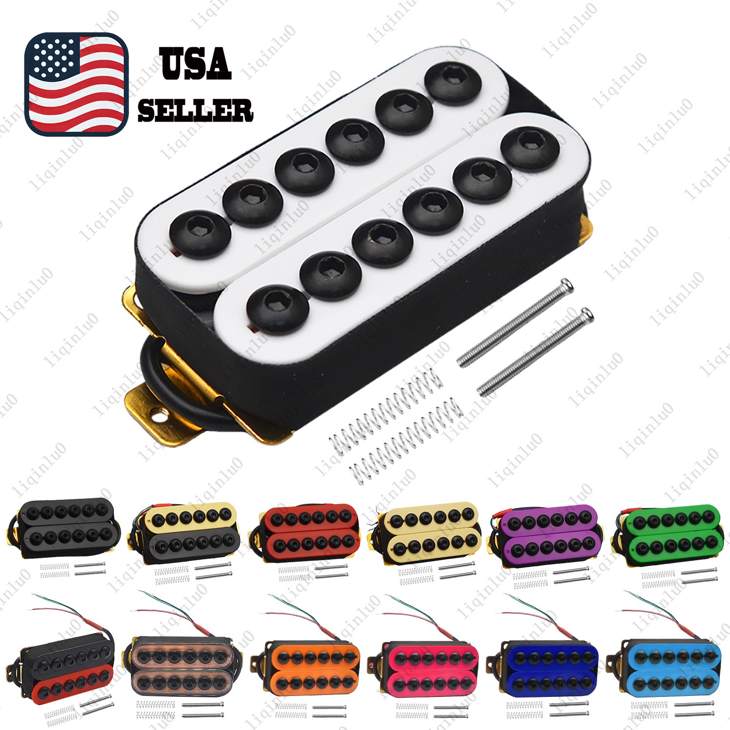 Guitar Humbucker Pickup Ceramic Magnet Umbrella-Head For ST TL LP SG Multicolor