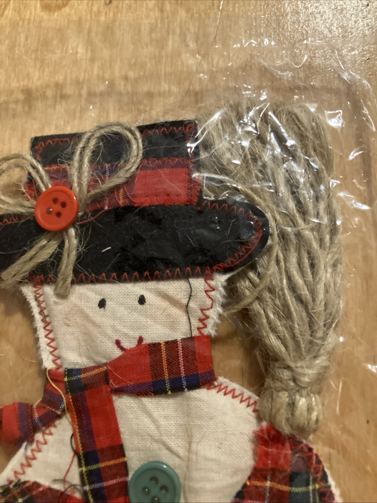 Fabric Snowman Christmas Decoration 8-inches