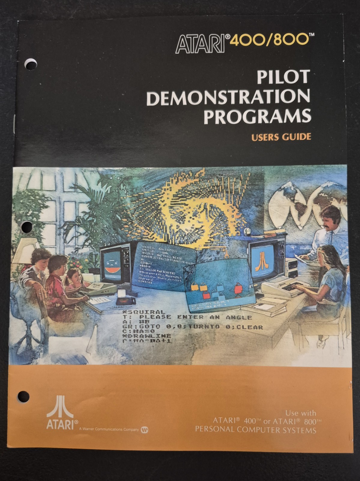 Vintage 1981 Atari 400/800 Student Pilot Reference Guide