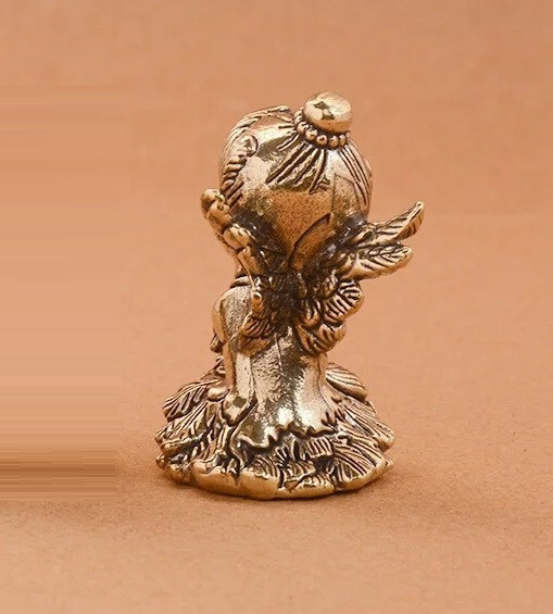 Brass Angel Figurine Small Animal Statue Table Office Home Decoration Toy Gifts