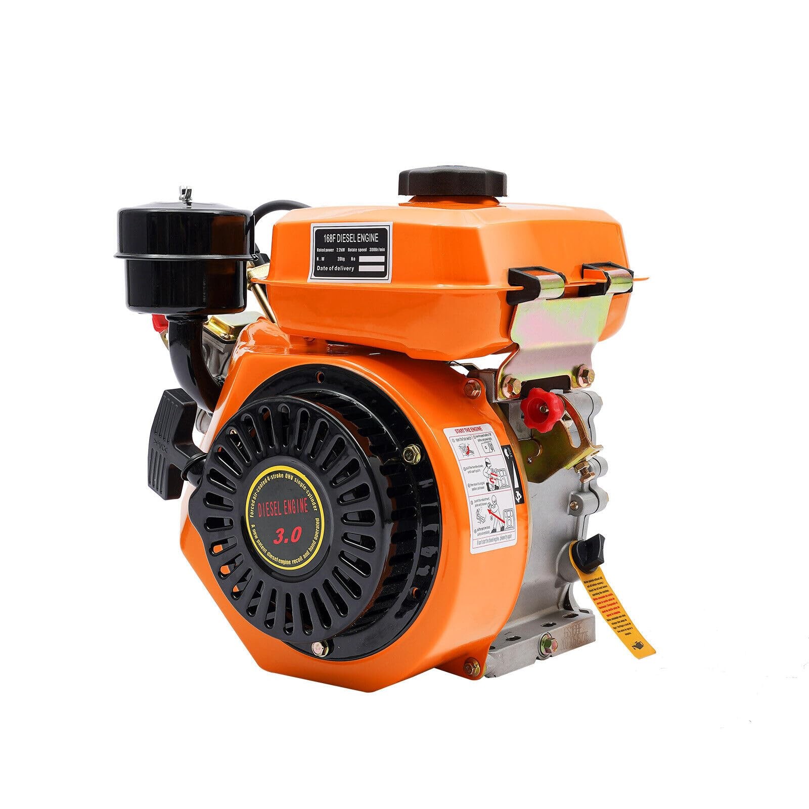 4 Stroke Diesel Engine Single Cylinder Air-cooling Manual Start Small Motor New