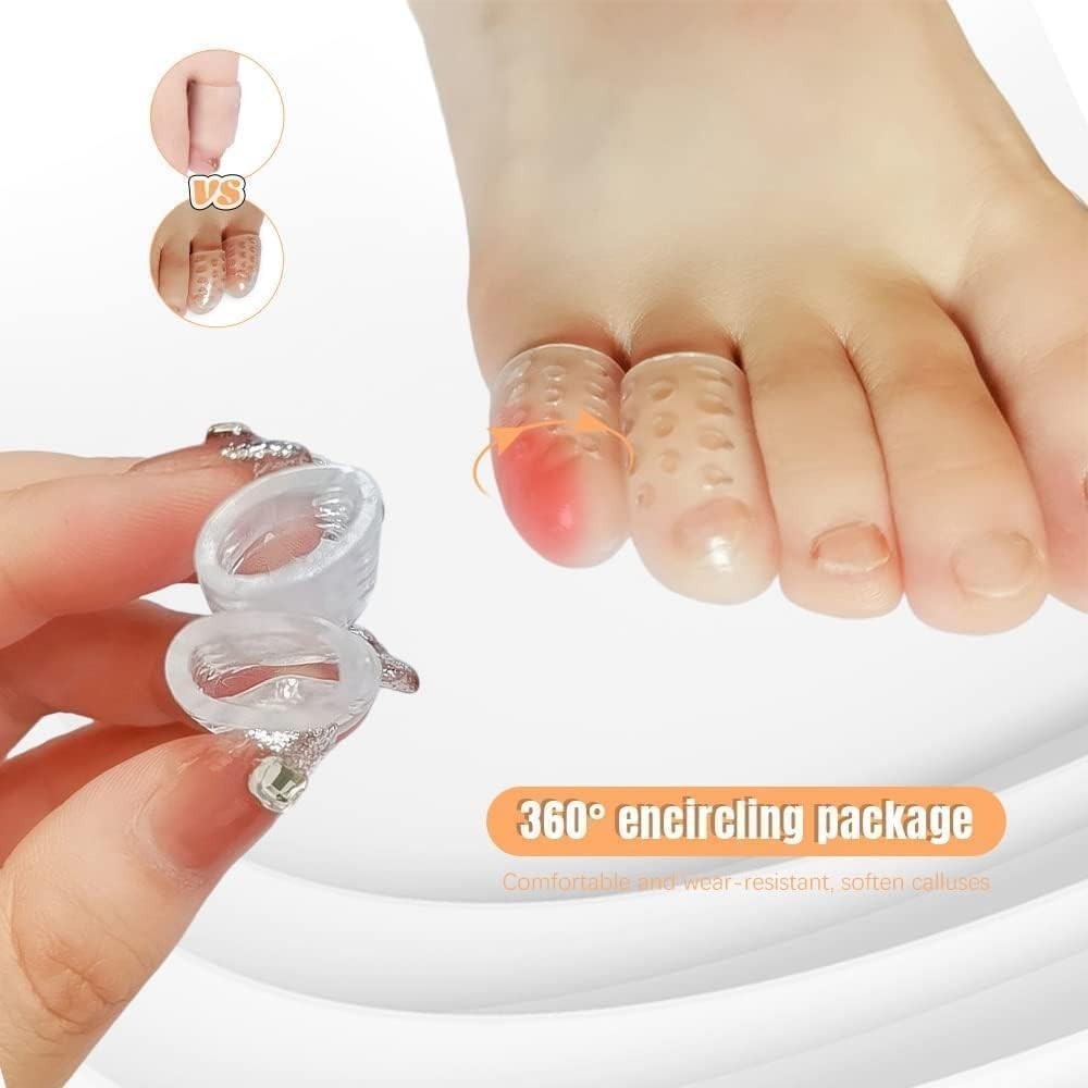 Silicone Toe Protectors Kit - Clear, Soft, Reusable